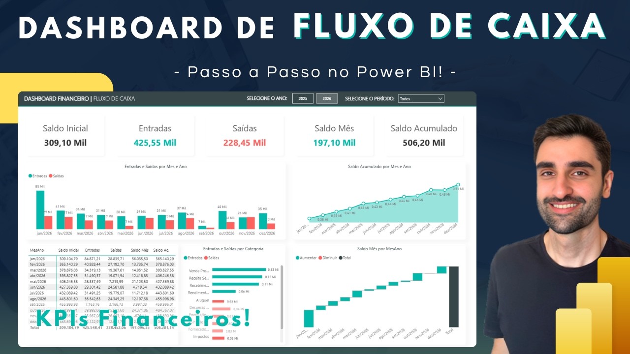 Dashboard de Fluxo de Caixa no Power BI! (Passo a Passo 2026)