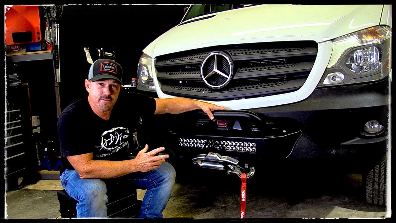 Fab Fours | Semi Hidden Winch Mount Install on Mercedes Sprinter Van