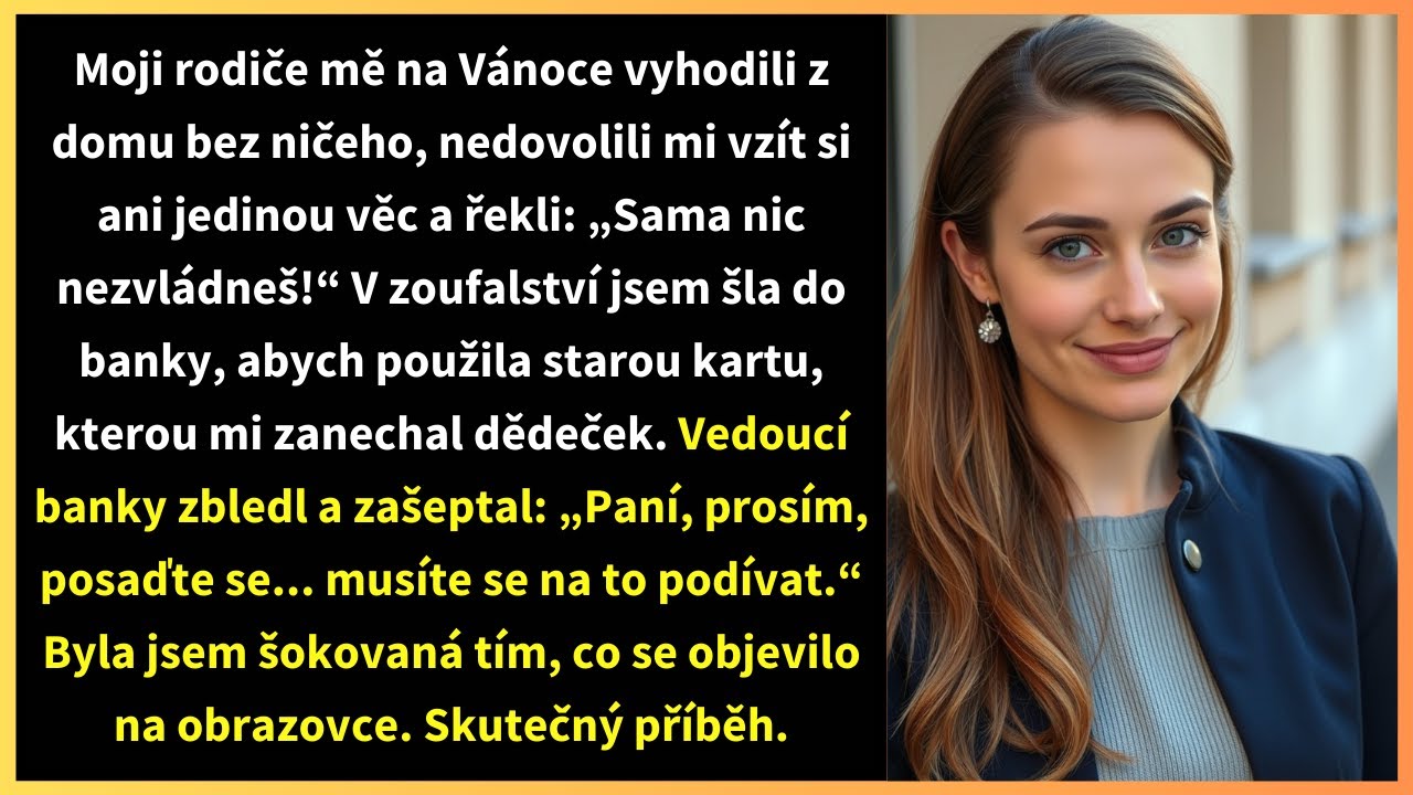 Moji rodiče mě na Vánoce vyhodili z domu bez ničeho, nedovolili mi vzít si ani jedinou věc a řekli: