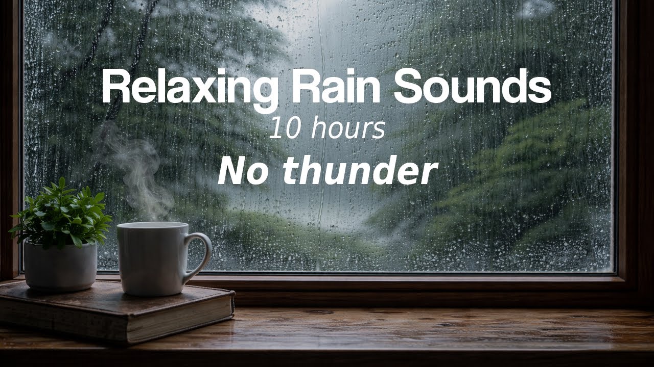 Relaxing Rain Sounds for Sleeping (10 Hours) | Fall Asleep Fast, No Thunder
