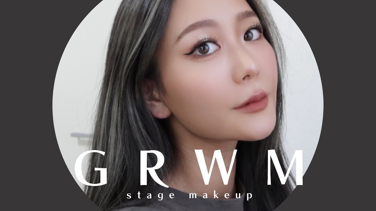 【GRWM】大会まで残り4日！大会用のステージメイク練習してみる💕【黒肌ギャルメイク】