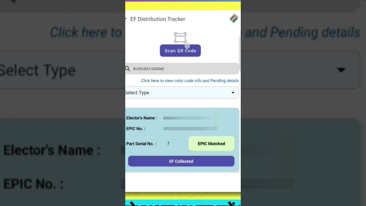 blo app ef distribution | ganna parpatr distribution and collection