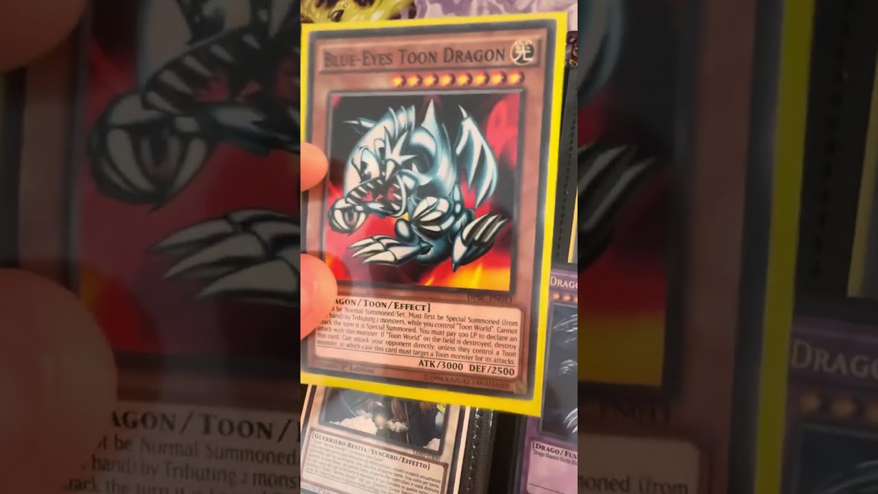 La mia collezione di carte yu gi oh più rare.