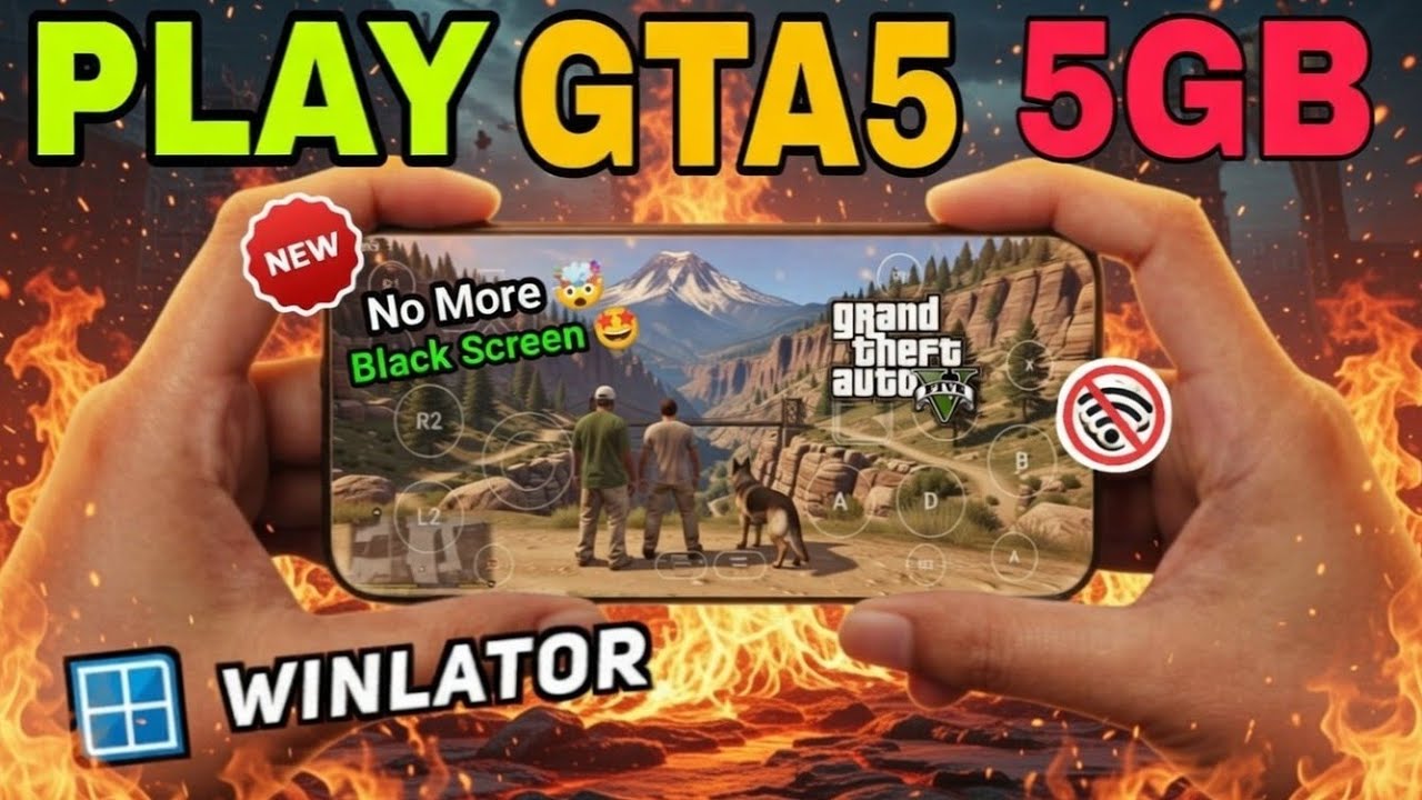 PLAY GTA 5 IN 5GB ON ANDROID 🤯 HOW TO DOWNLOAD GTA 5 ON MOBILE LOW END DEVICE 