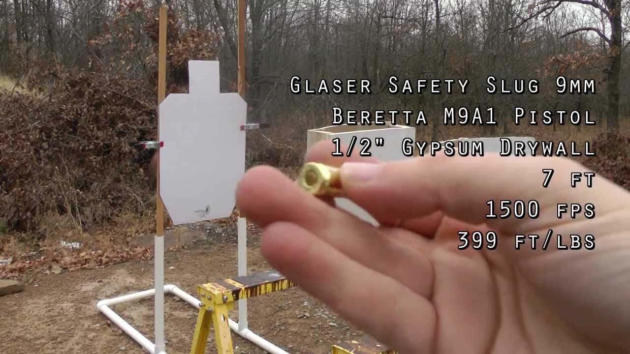 Glaser Silver Safety Slug 9mm Gel Test