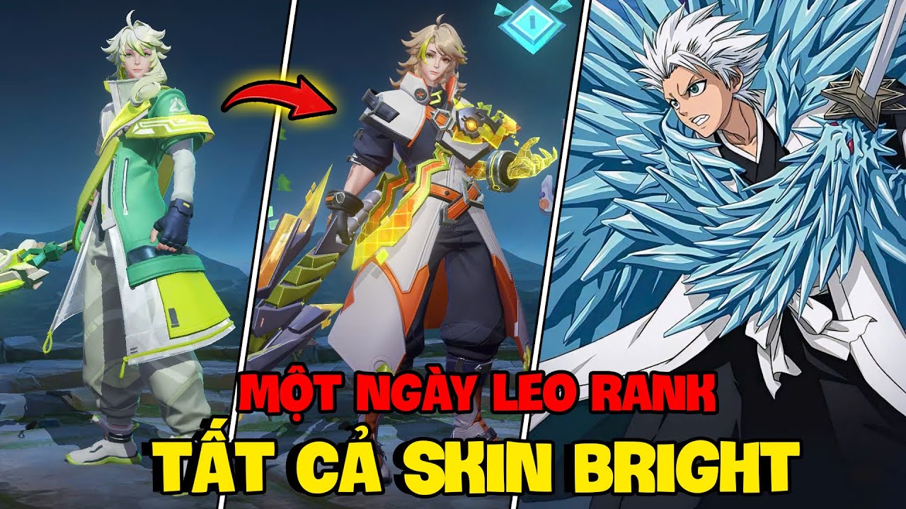 VUX MỘT NGÀY LEO RANK VỚI TẤT CẢ SKIN BRIGHT COMBO PHÁN QUYẾT MẠNH NHẤT LIÊN QUÂN MOBILE