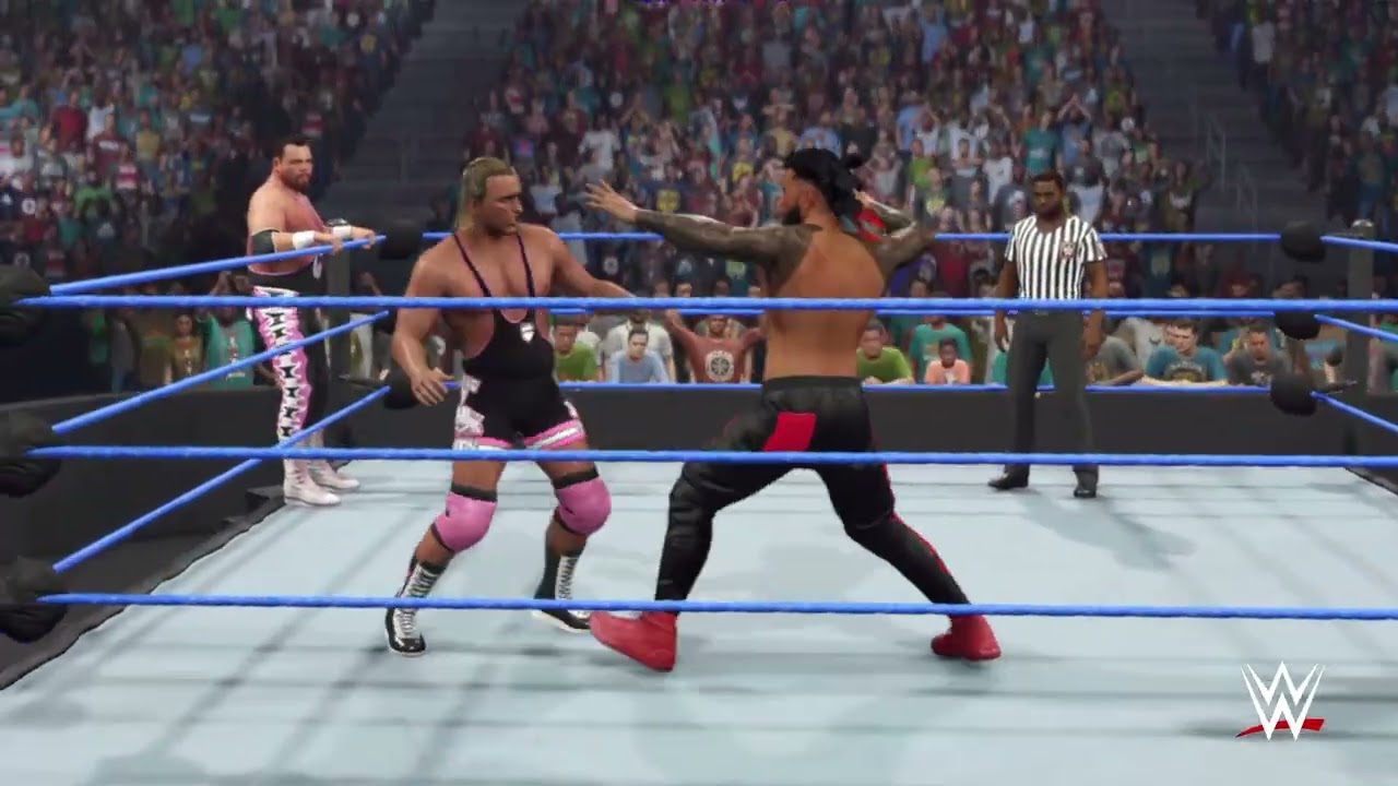 New Hart Foundation Vs Jey Uso & Bushwhacker Luke Wwe 2k Universe