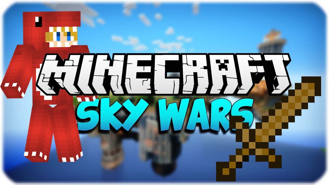 Minecraft SKYWARS CHALLENGE #1 Wood Sword Only!