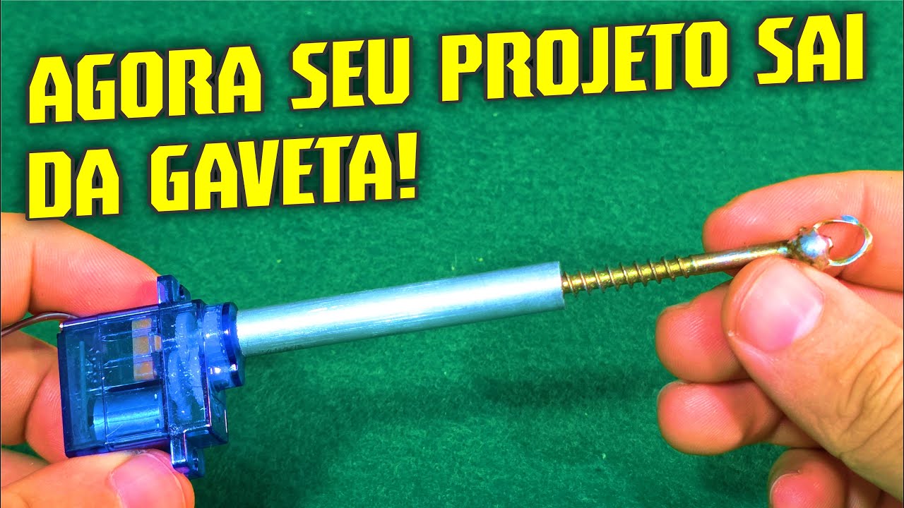 Como Fazer Atuador Linear Caseiro com Servo 9G para RC (Muito Barato!) | Projeto Escavadeira RC