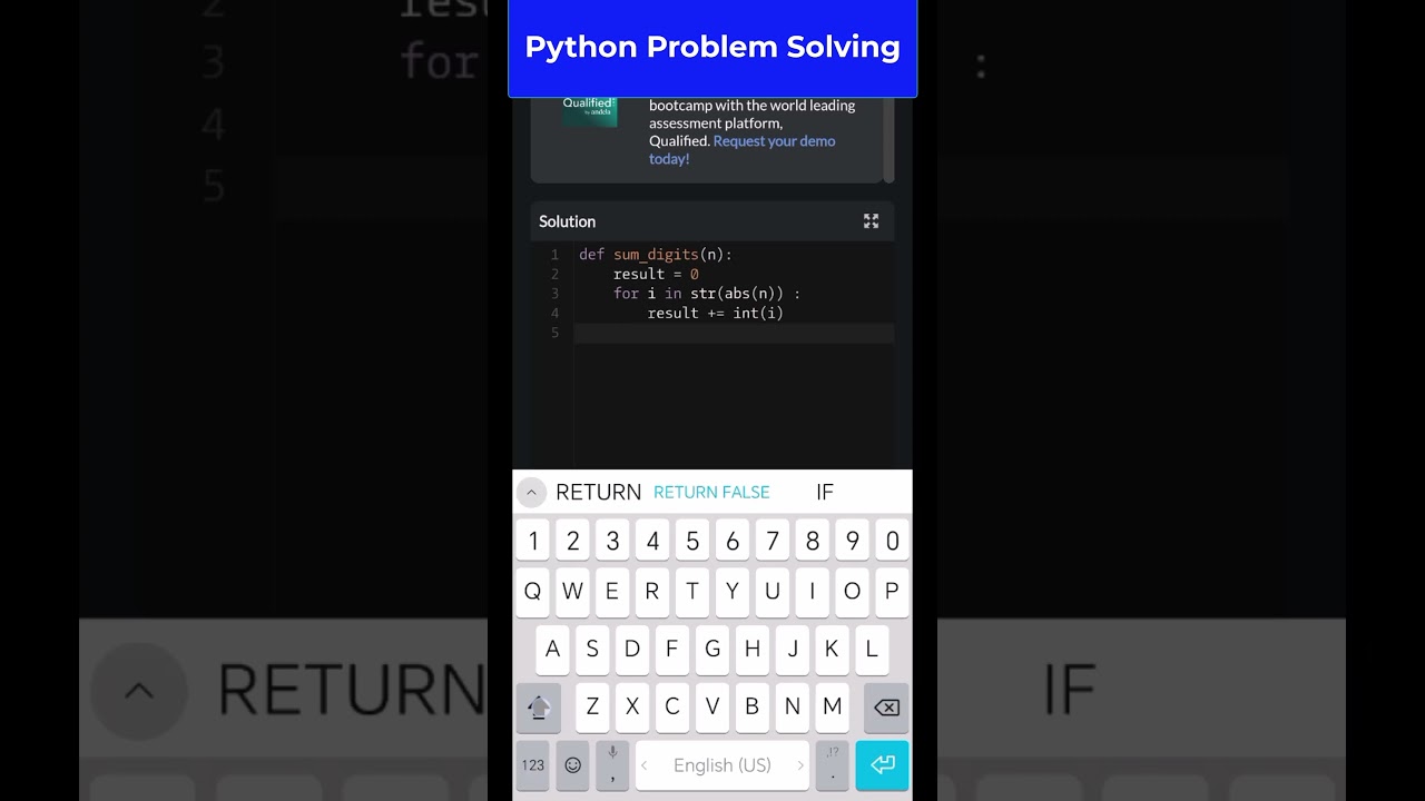 Learn How to [ SUMMING a number's digits ] Python Problem Solving Codewars Level 7 kyu #learncoding