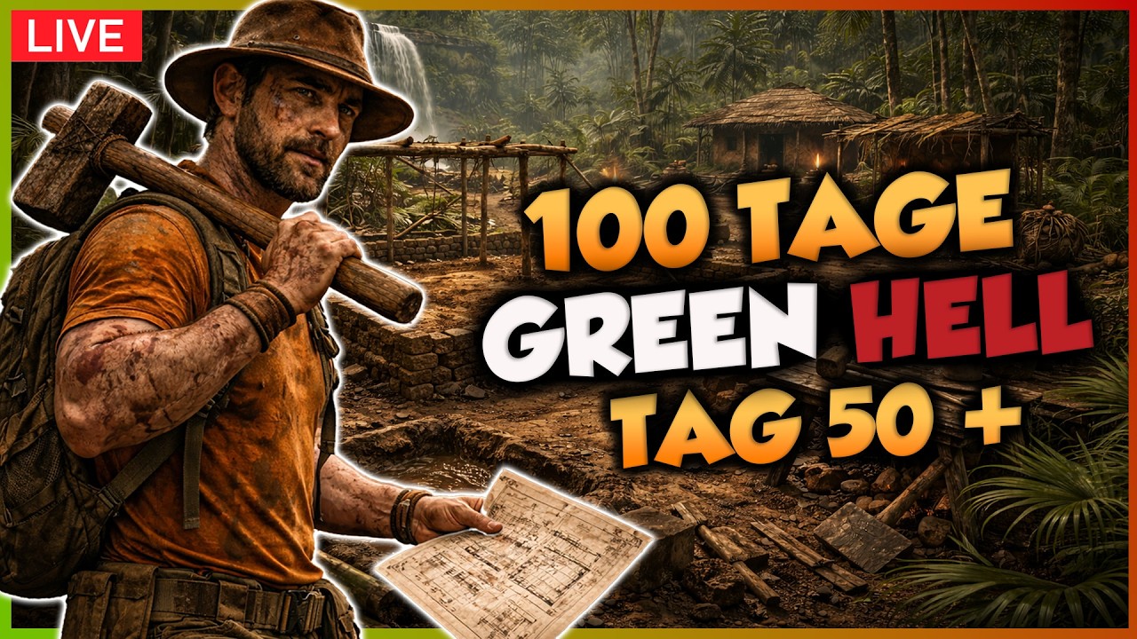 Ich betrete das 2. Gebiet… und baue meine HAUPTBASIS! 🔥 | 100 Tage Green Hell – Tag 50+