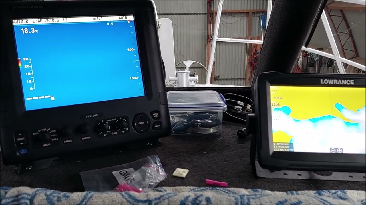 Подключение эхолота Furuno к плоттеру Lowrance с помощью устройства Markfish.