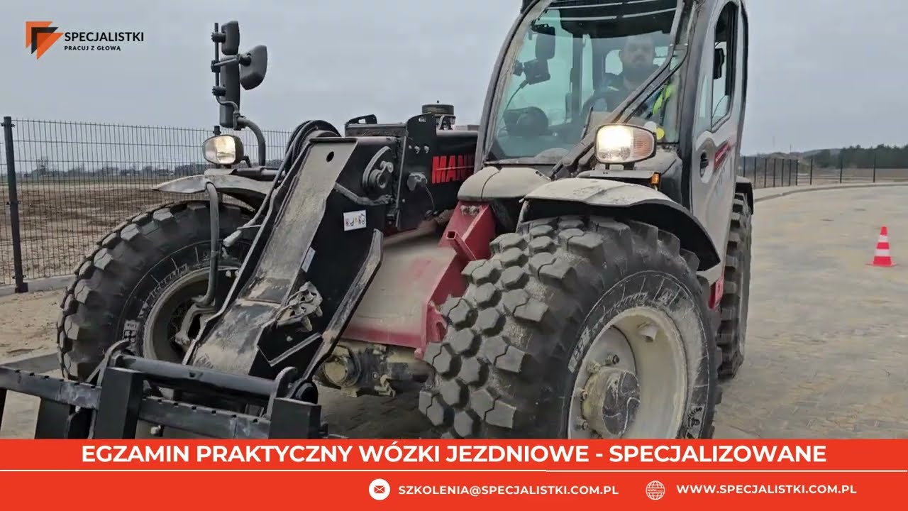 Egzamin praktyczny UDT - wózki jezdniowe podnośnikowe - praktyka ładowarka teleskopowa.