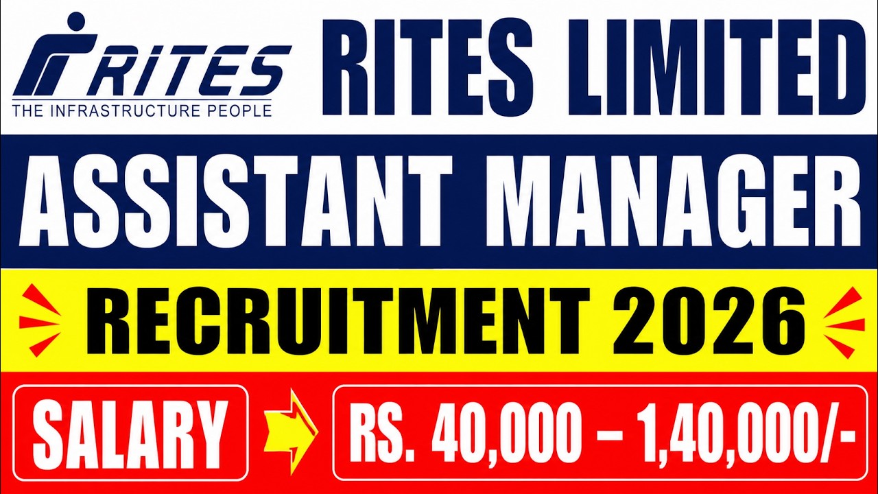 RITES Assistant Manager Recruitment 2026 - Apply Online .