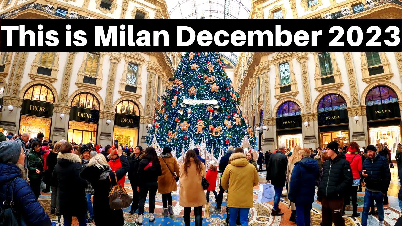 Milan Italy, Christmas in Milan 2023. Milan Duomo Christmas Market walking tour