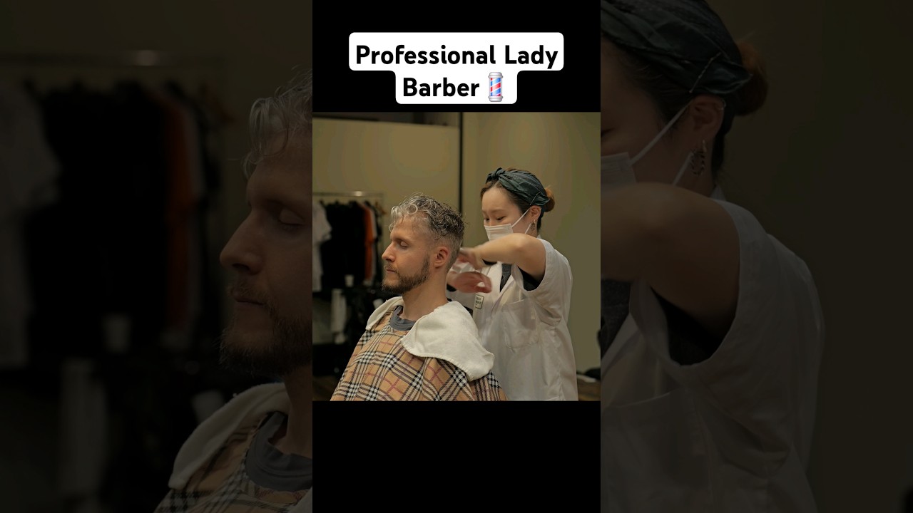 Japanese Barber at Another Level #asmr #asmrbarber