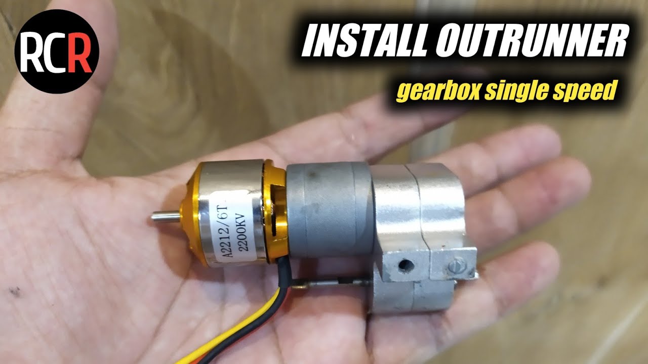 CARA PASANG BRUSHLESS OUTRUNNER DI GEARBOX METAL WPL / MN