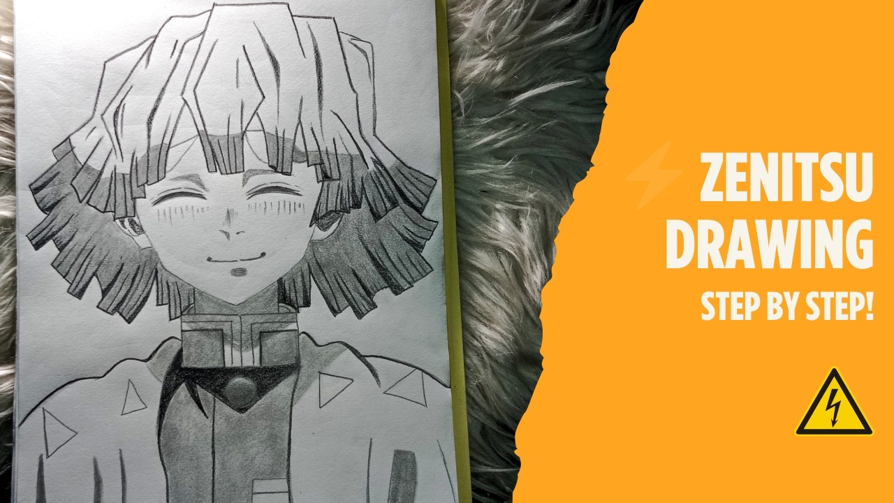 How to Draw Zenitsu Agatsuma Step by Step | Demon Slayer Pencil Drawing Tutorial | ArtBook By Rabbia