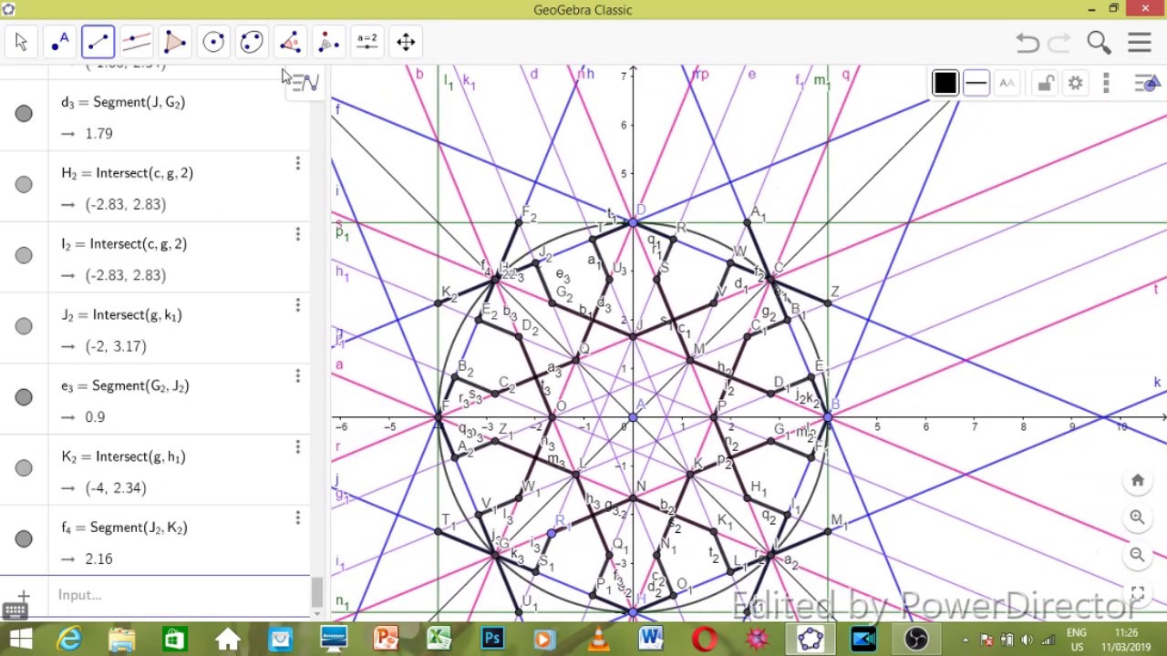 how to draw geometric patterns using geogebra #4