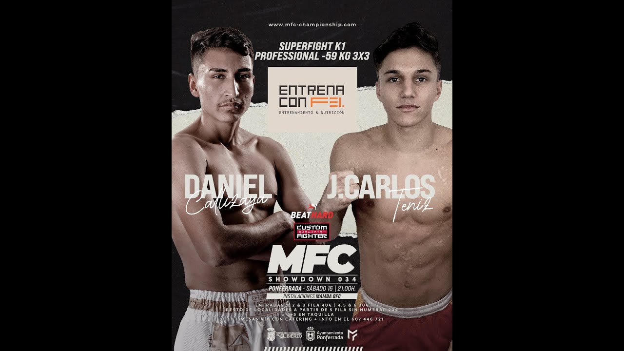 MFC034 | José Carlos Teniz VS Daniel Calizaya | K1 Profesional -59KG
