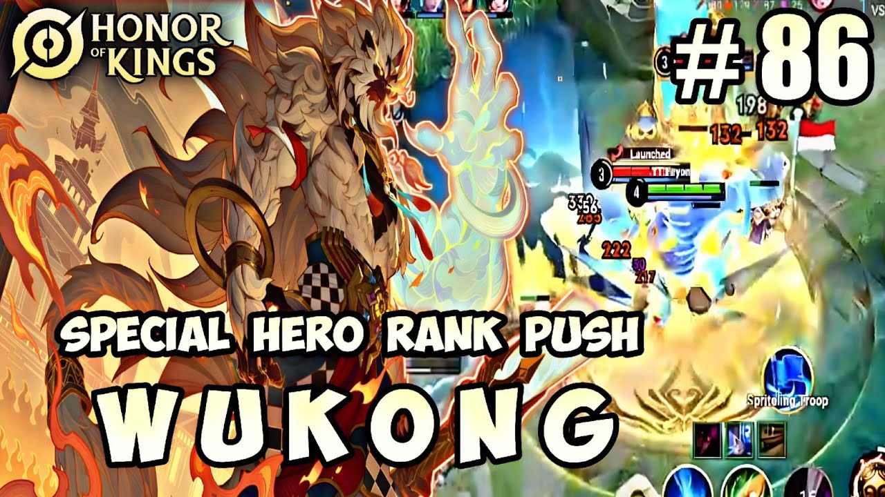 WUKONG Assassin/Jungler Special Hero Rank Push | Pro Gameplay #86 - Honor of Kings (HOK)