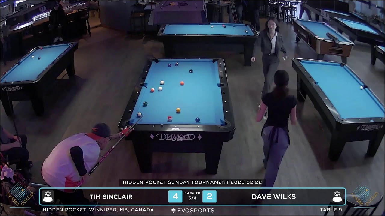TIM SINCLAIR vs DAVE WILKS - HIDDEN POCKET - TABLE 9 | EvoSports