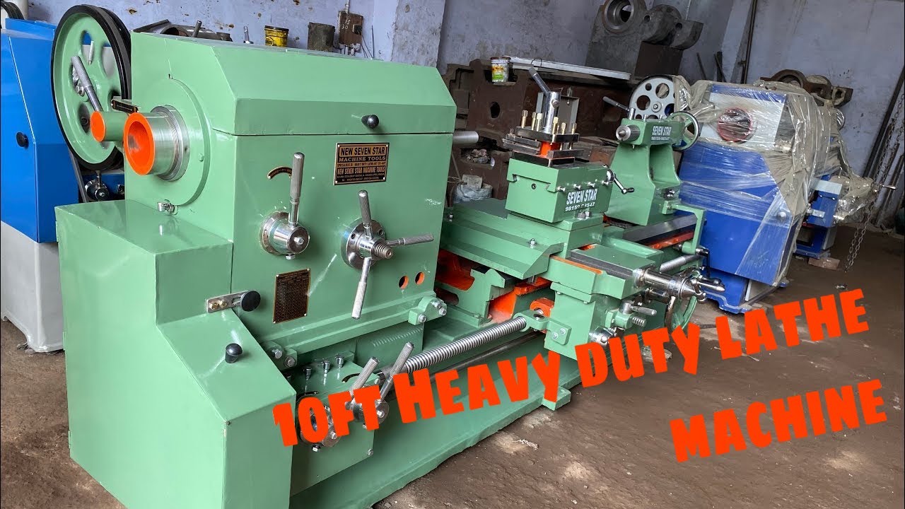 10ft heavy duty lathe machine, 20”bed width, 18”centre height|metal lathe|kharad machine