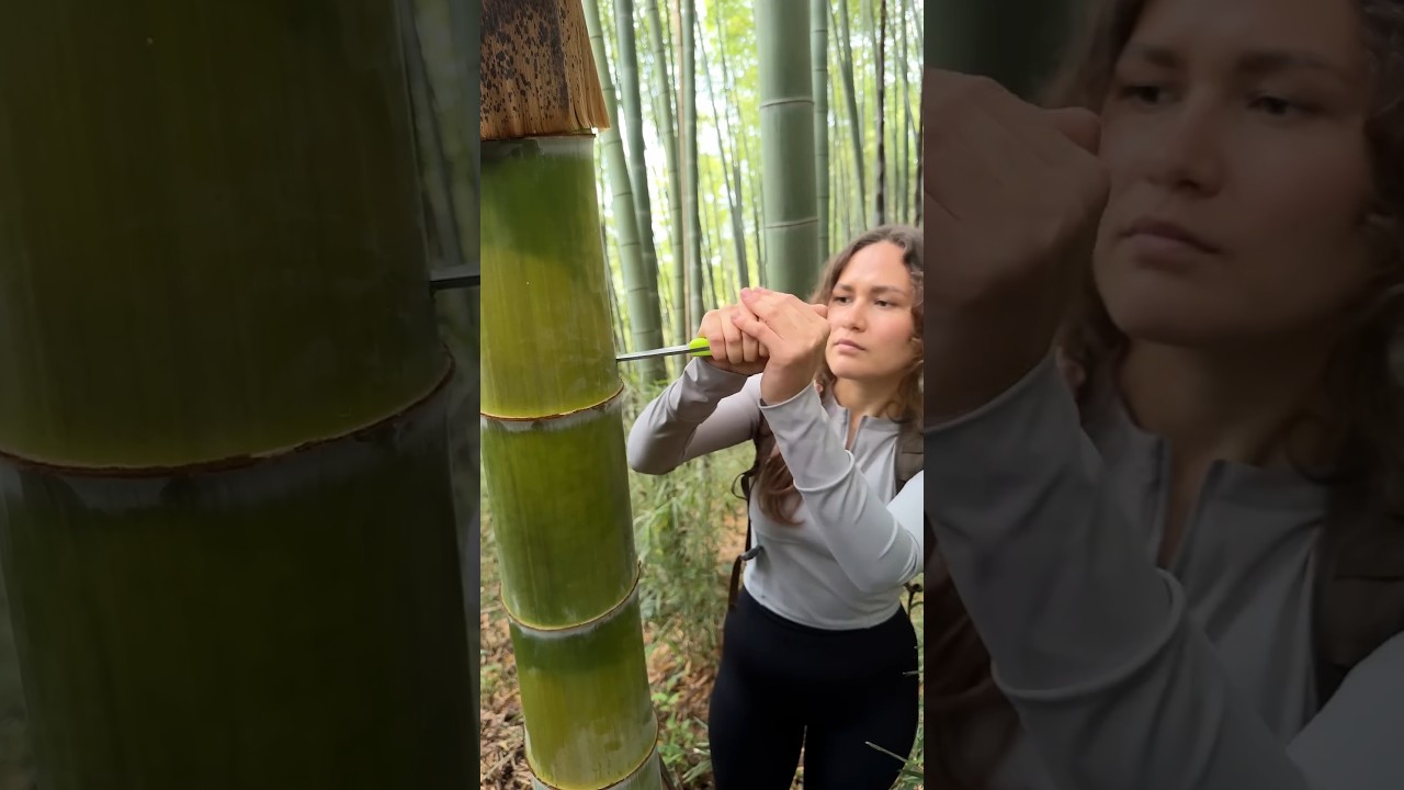 How to take water from bamboo💧 #telugu #facts #interstingfactsintelugu