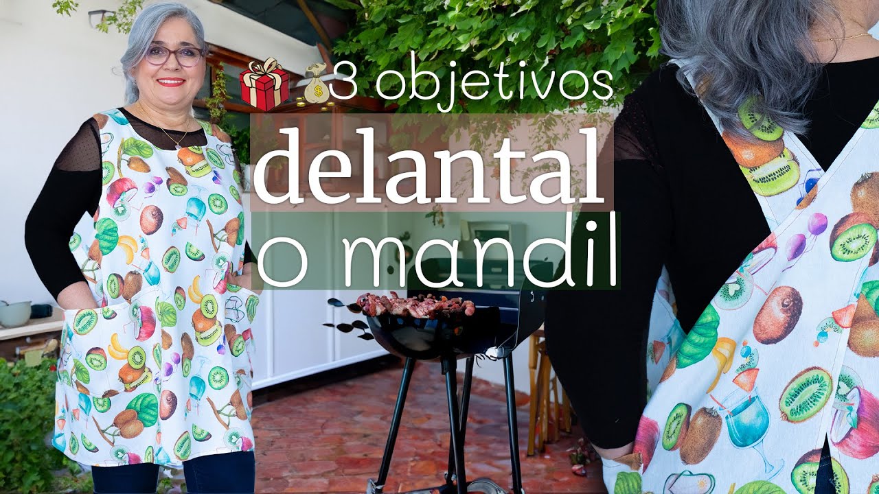 DELANTAL JAPONÉS o mandil cruzado son cordones,TUTORIAL PARA PRINCIPIANTES/idea de emprendimiento
