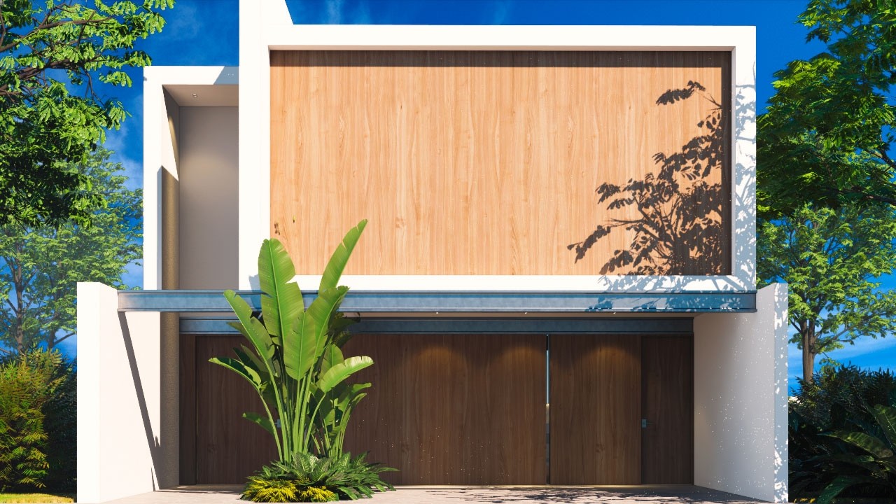 CASA MODERNA TERRENO 8X20 | PLANO DE CASA 8X20