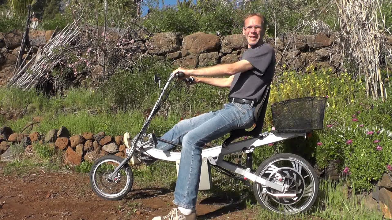 Recumbent E-Bike climbing 30% grade