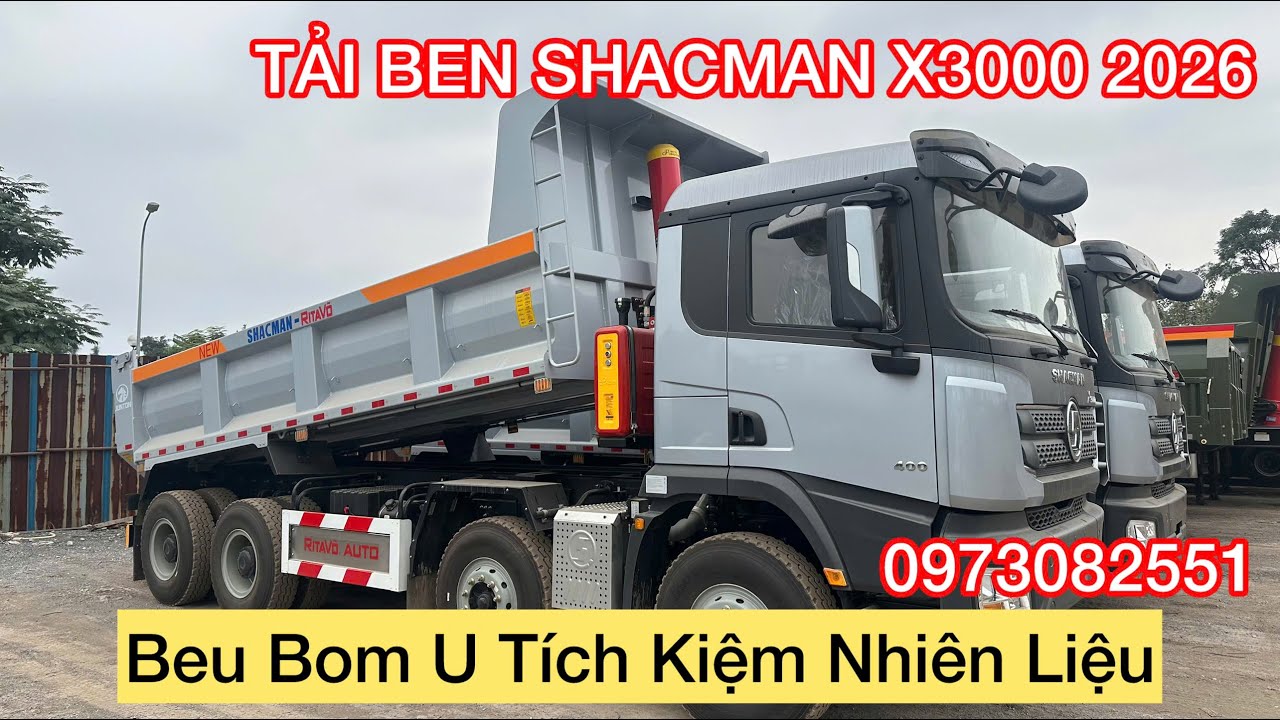 XE TẢI BEN SHACMAN BỐN CHÂN ĐỘNG CƠ WEICHAI THẾ HỆ MỚI WP10 TÍCH KIỆM HƠN | GIÁ BÁN TỐT NHẤT