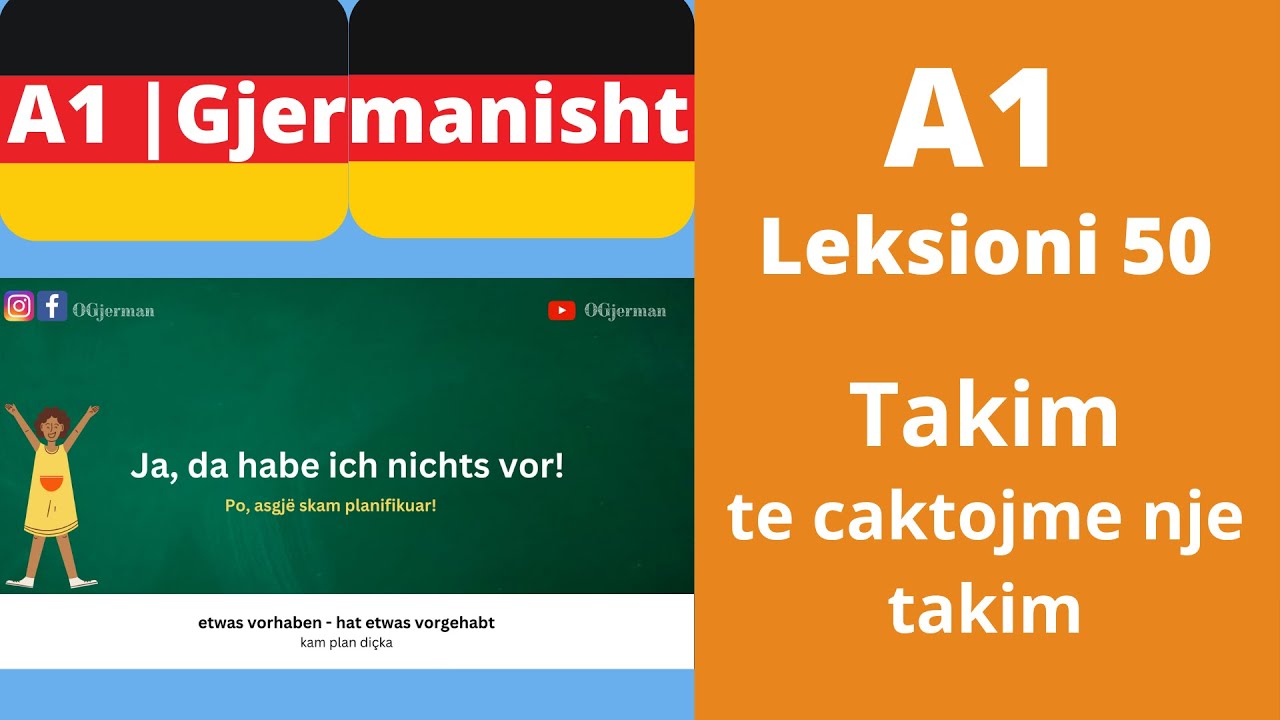 A1 - Leksioni 50 | Te caktosh nje takim | Gjermanisht me Perkthim Shqip - Bashkim familjar