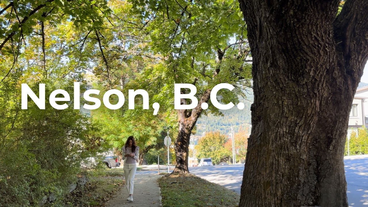 Nelson walk from Uphill Market to downtown landmarks on a 4K fall walking tour in B.C., Canada!🍁