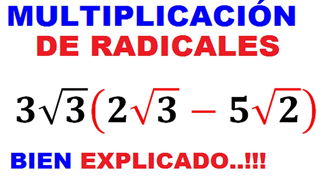 Multiplicacion de radicales del mismo indice Ejemplo 5