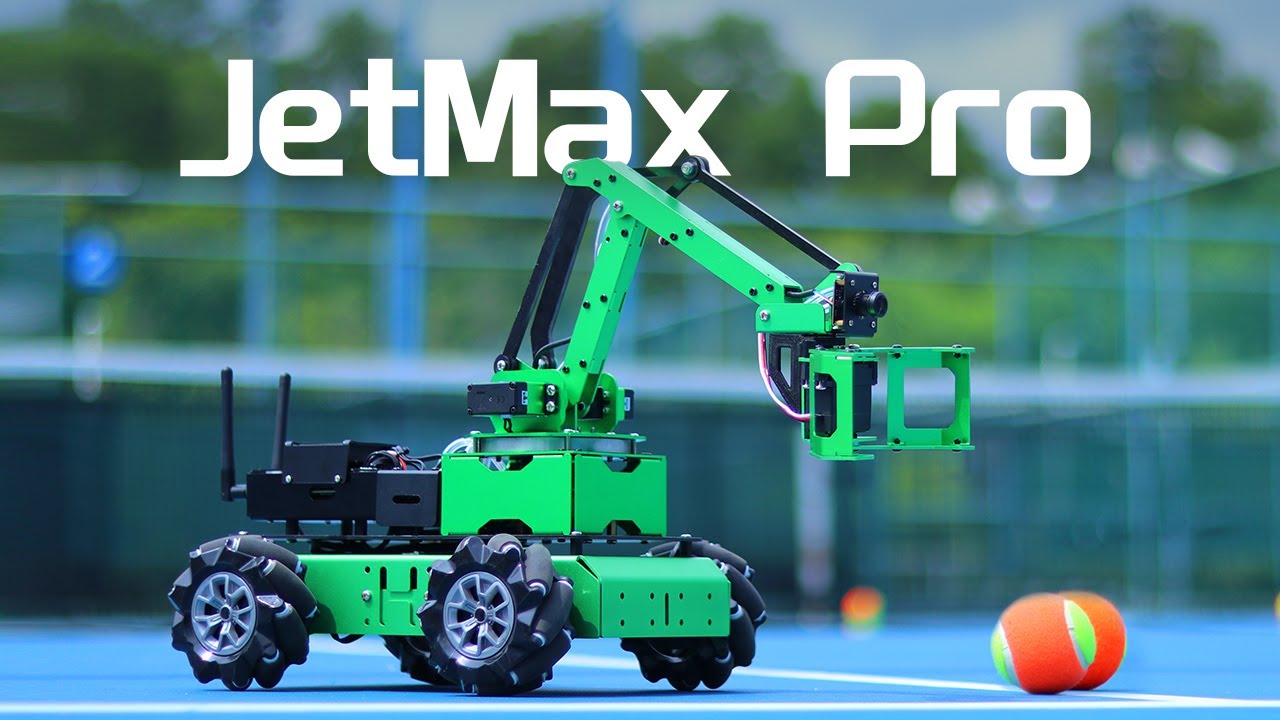 JetMax Pro ROS Robot Arm with Mecanum Wheel Chassis/ Electric Sliding Rail