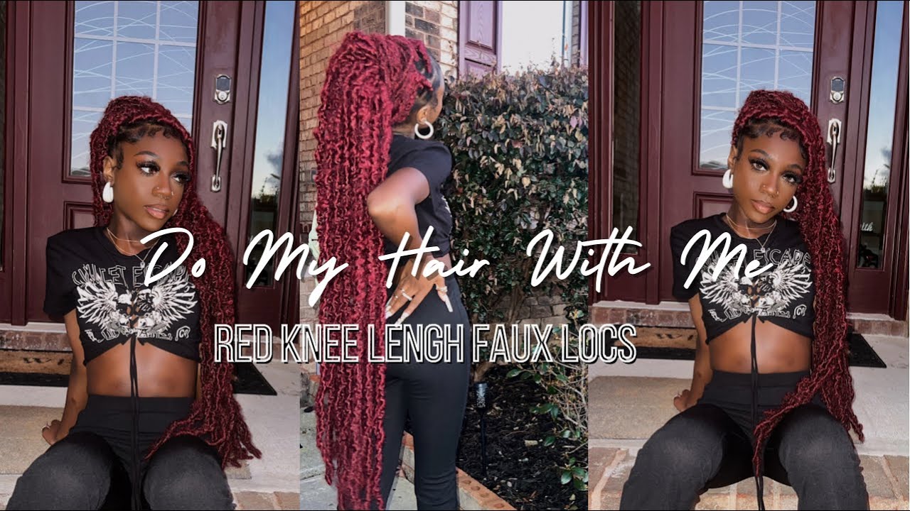 BURGUNDY KNEE LENGTH SOFT LOCS | EASY