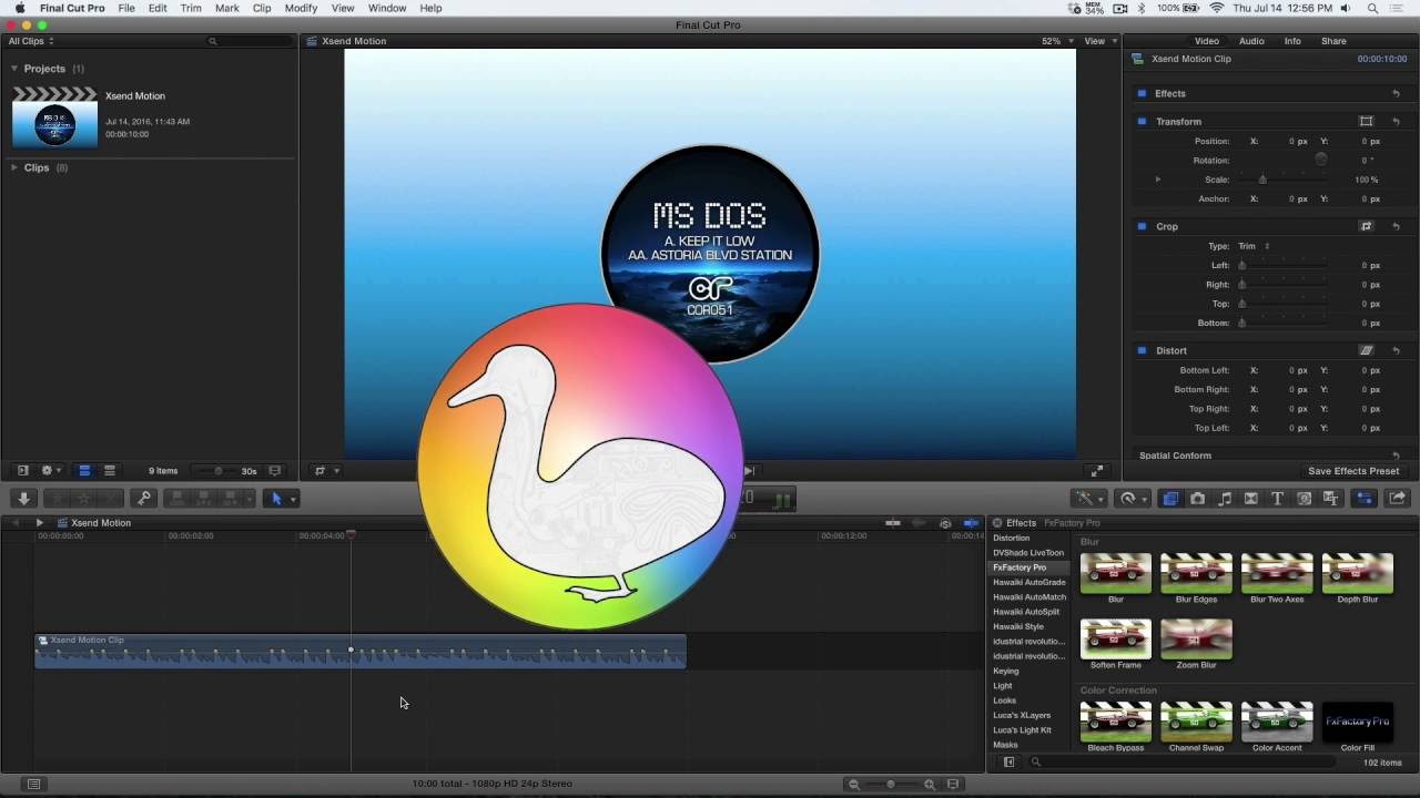 Xsend Motion Tutorial Audio Behavior - The missing link between FCPX and Motion