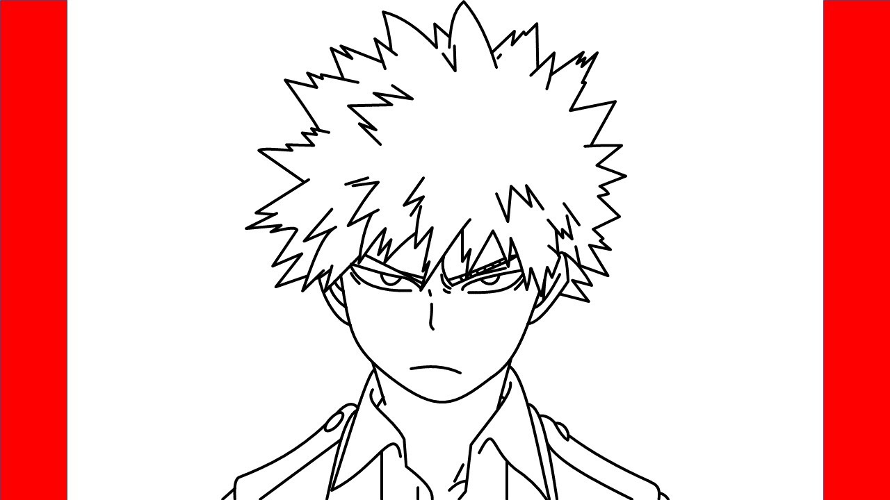 How To Draw Katsuki Bakugo From My Hero Academia - Step By Step Drawing