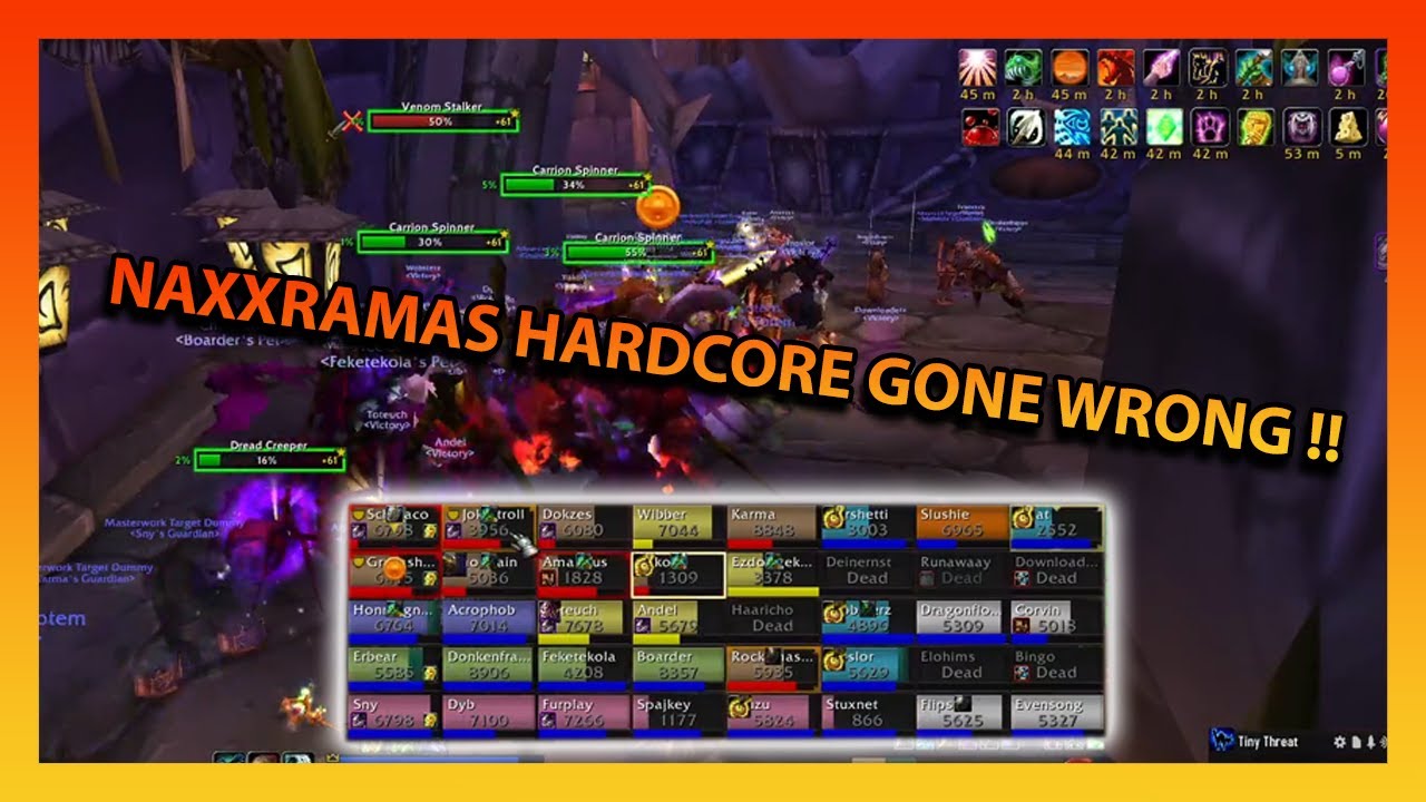 NAXXRAMAS HARDCORE GONE WRONG !! | AQ20 Hardcore Raid Wipe | WoW Classic Moments #25 | #hcwow