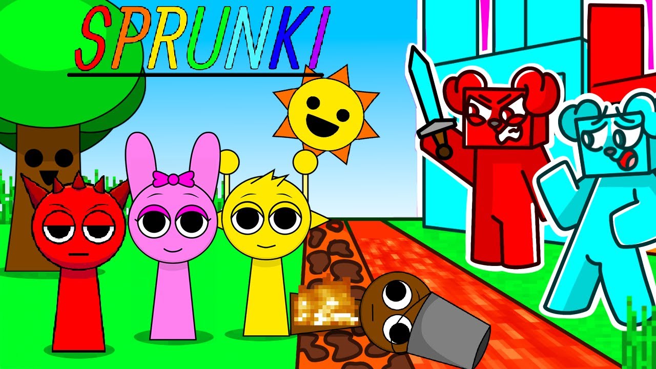 SPRUNKI 🌈🎵 vs TAJNA BAZA w Minecraft 😱