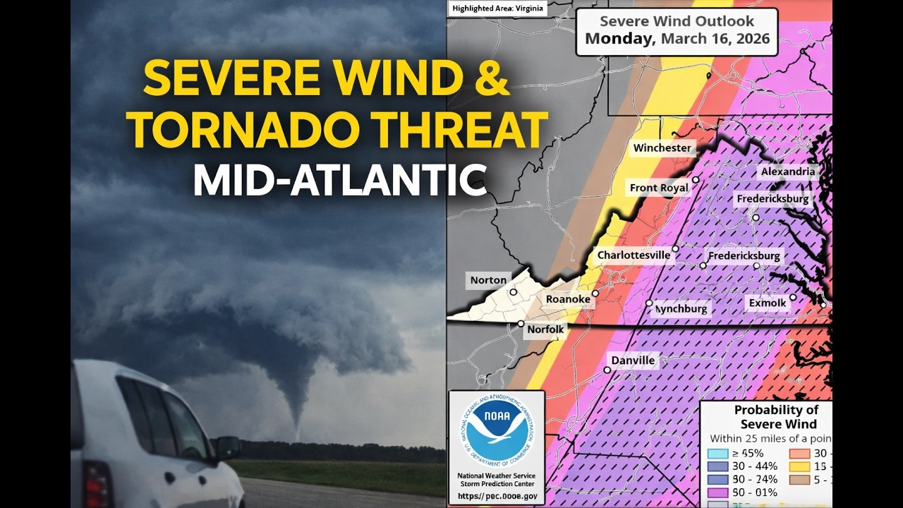 🔴LIVE | SIGNIFICANT Wind threat with Tornadoes - Mid Atlantic #severeweather #tornado