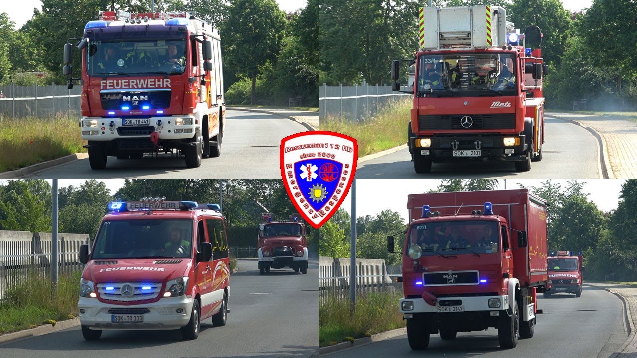 🚨 HLF + DLK + TLF + ELW + LF 16-TS + GW-L Feuerwehr Triptis + KLF Feuerwehr Pillingsdorf