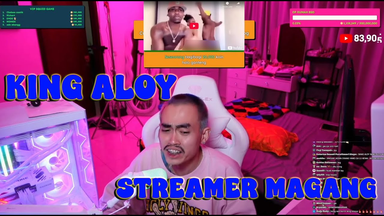 MOMEN KOCAK KING ALOY PERTAMA LIVE STREAMING YOUTUBE! NGAKAK!!