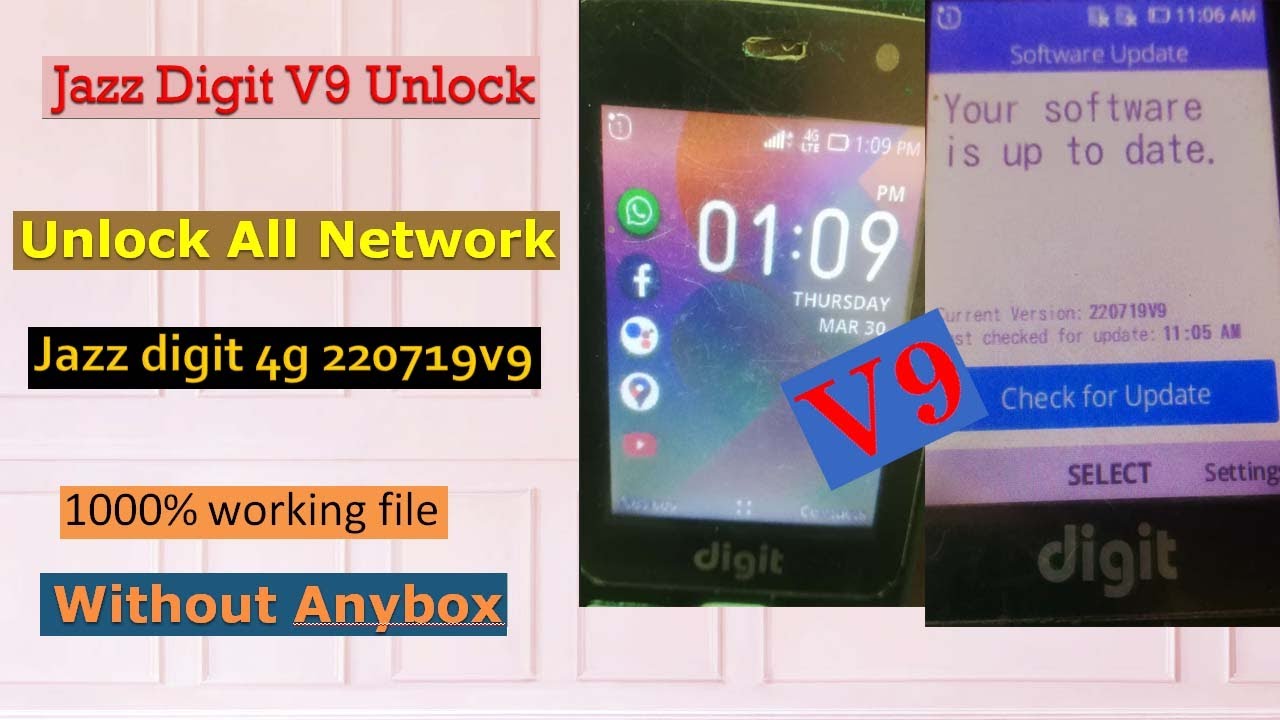 Jazz Digit 4g Classic V9 unlock | How to Unlock jazz digit 4g 220719v9 jazz digit 4g unlock all sim