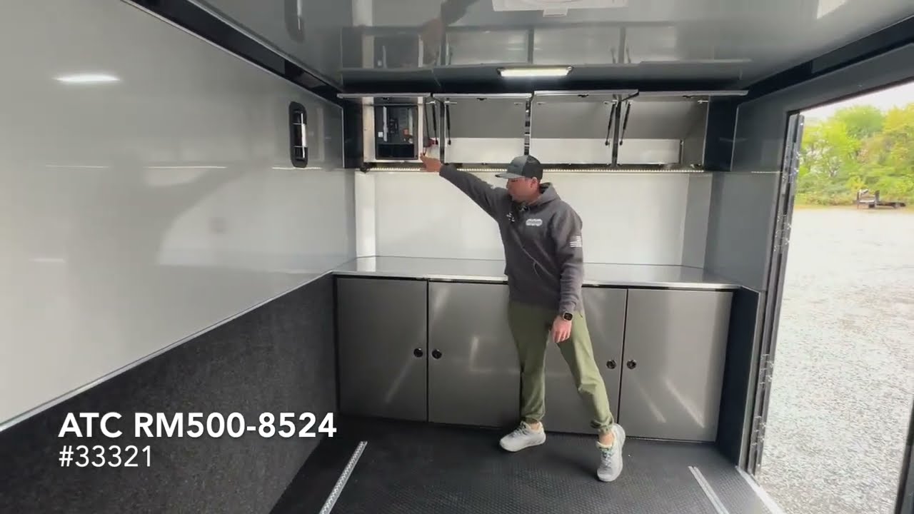 ATC 8.5x24 Aluminum Custom Car Trailer - Black Trim
