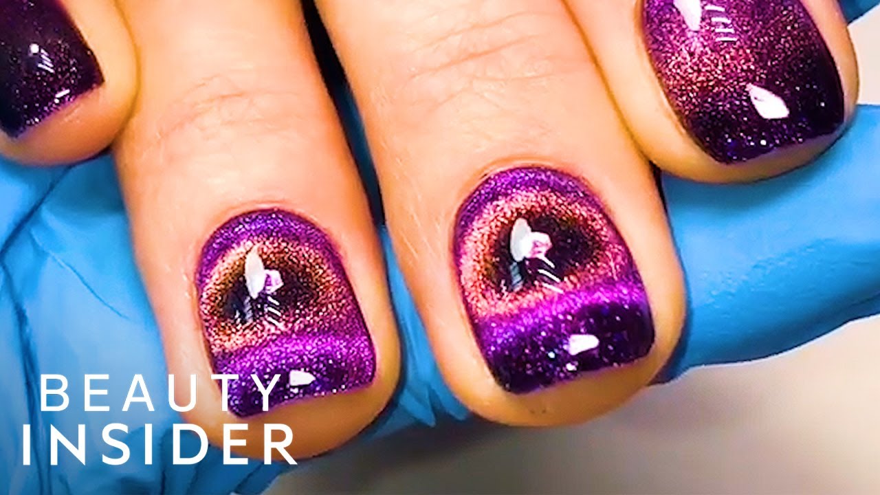 Use A Magnet To Reveal This Trippy Nail Design
