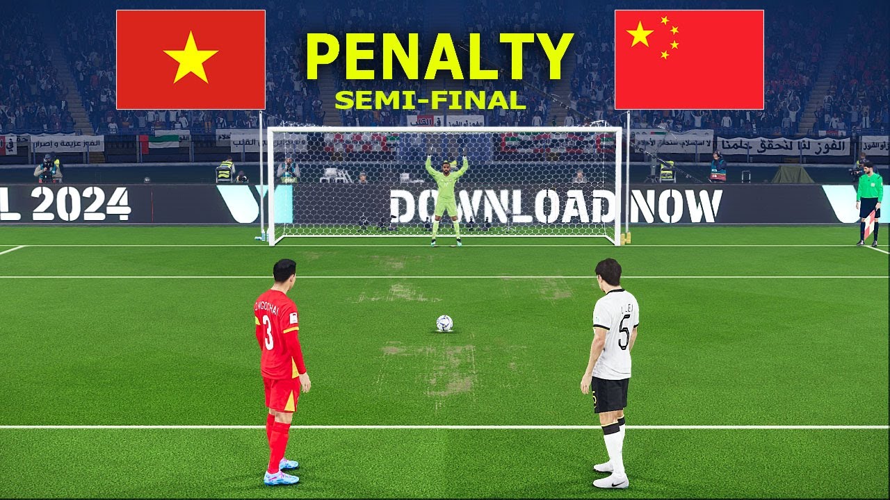 VIỆT NAM vs TRUNG QUỐC | Loạt sút luân lưu | Cúp bóng đá châu Á 2026 Ả Rập Xê Út | Lối chơi PES