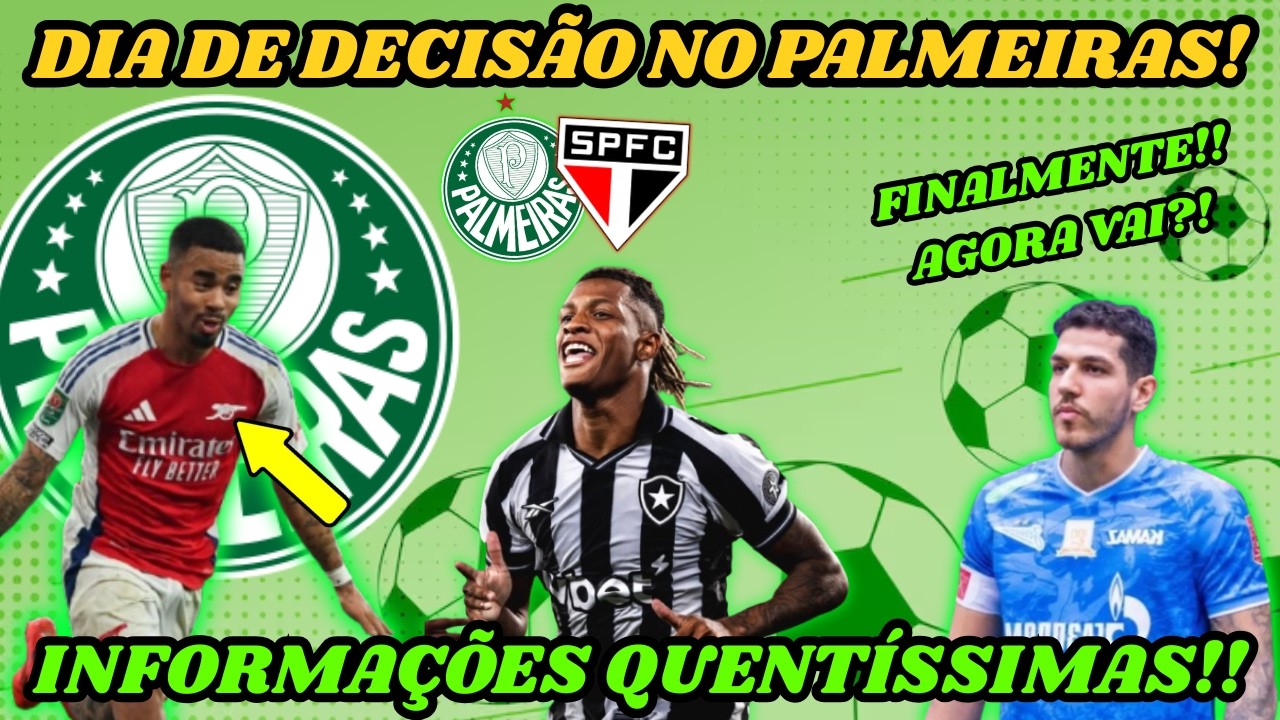 NINGUÉM ESPERAVA ISSO!! PALMEIRAS FAZ MOVIMENTO SURPRESA E NEGÓCIO PODE FECHAR