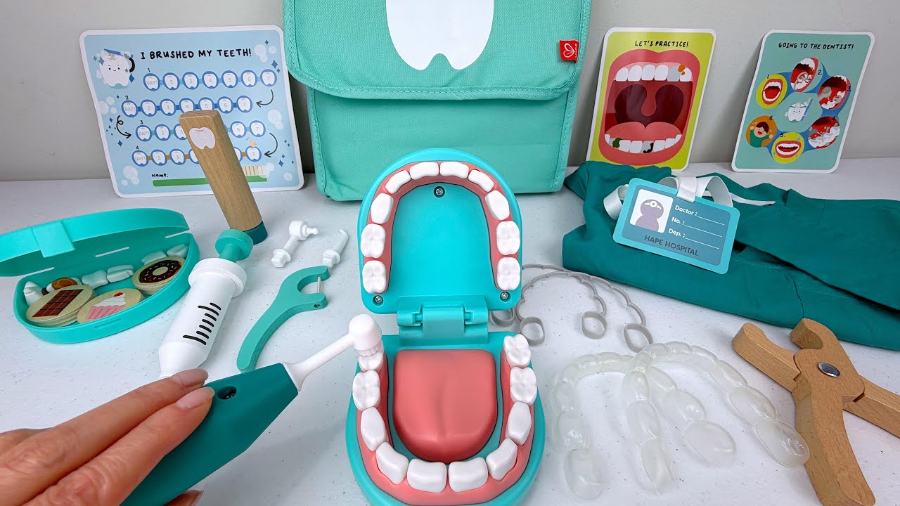 [Toy ASMR] Little Dentist Clinic Playset | Satisfying with Unboxing & Toy Review | No Talking